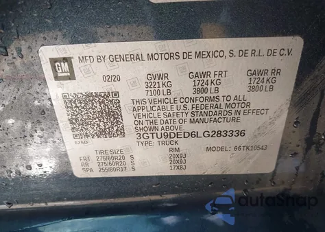 3GTU9DED6LG283336
